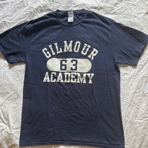 Gildan Navy Blue T-Shirt with White Gilmour Academy 63 Print Men’s L